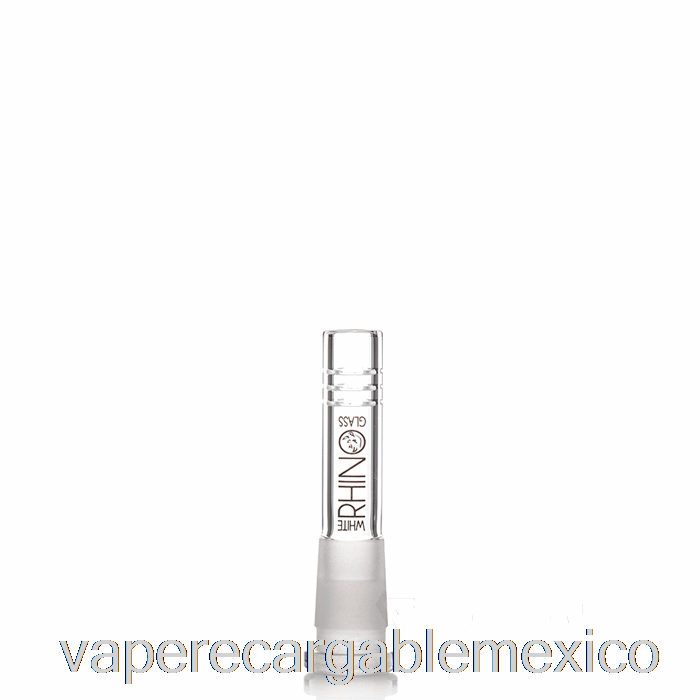 Vape Recargable White Rhino 19/14 Vástago De Vidrio De 3 Pulgadas